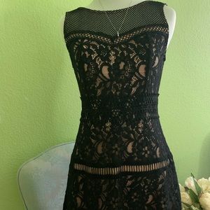 Black/Nude Skater Dress